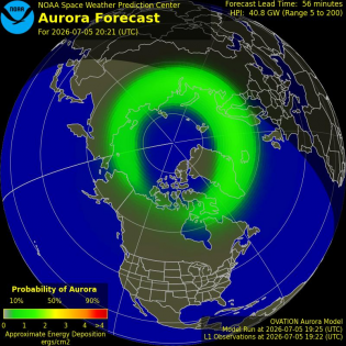 Current Northern hemispheric power input map