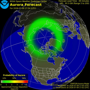 Current Northern hemispheric power input map