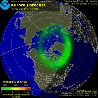 Current Northern hemispheric power input map