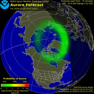 Current Northern hemispheric power input map