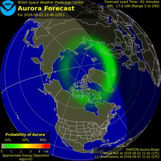 Current Northern hemispheric power input map