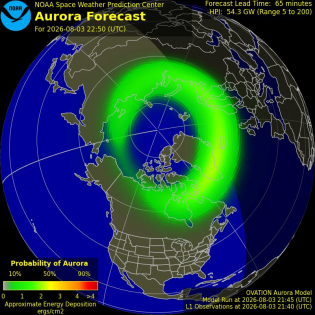 Current Northern hemispheric power input map