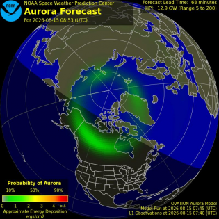 Current Northern hemispheric power input map