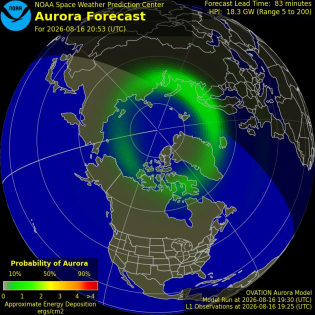 Current Northern hemispheric power input map