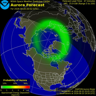 Current Northern hemispheric power input map