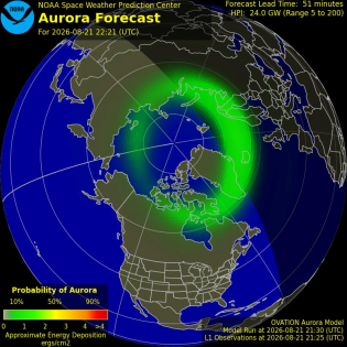Current Northern hemispheric power input map