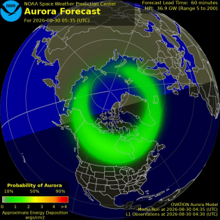Current Northern hemispheric power input map