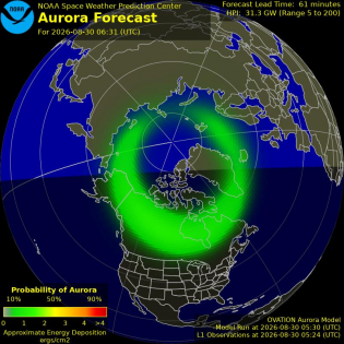 Current Northern hemispheric power input map