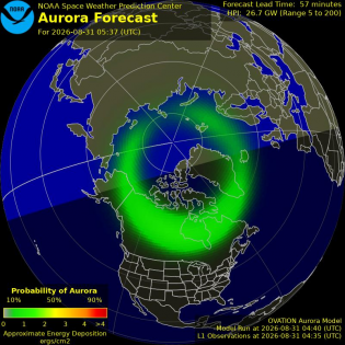 Current Northern hemispheric power input map