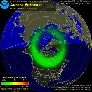 Current Northern hemispheric power input map