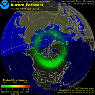 Current Northern hemispheric power input map