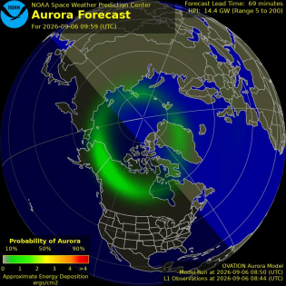 Current Northern hemispheric power input map