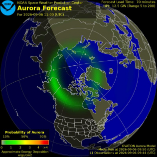 Current Northern hemispheric power input map
