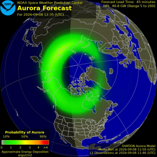 Current Northern hemispheric power input map