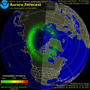 Current Northern hemispheric power input map