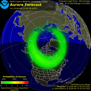 Current Northern hemispheric power input map