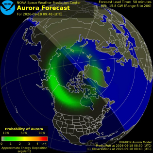 Current Northern hemispheric power input map