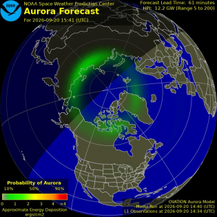 Current Northern hemispheric power input map