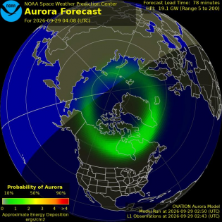 Current Northern hemispheric power input map