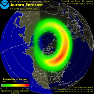 Current Northern hemispheric power input map