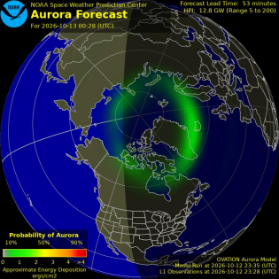 Current Northern hemispheric power input map