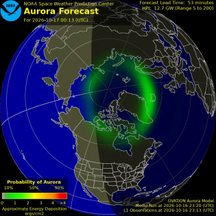 Current Northern hemispheric power input map