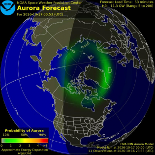Current Northern hemispheric power input map