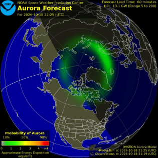 Current Northern hemispheric power input map