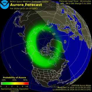Current Northern hemispheric power input map