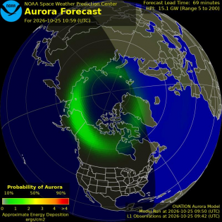 Current Northern hemispheric power input map