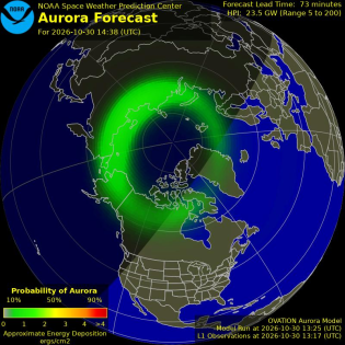 Current Northern hemispheric power input map