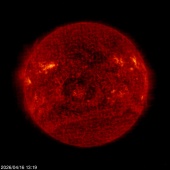 Click for time-lapse image of the sun